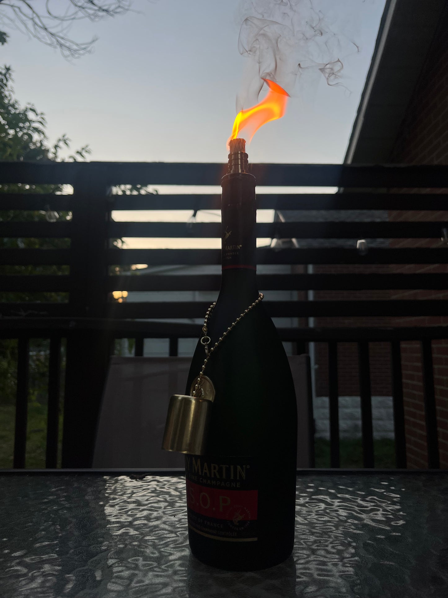 Liquor Bottle Citronella Torch